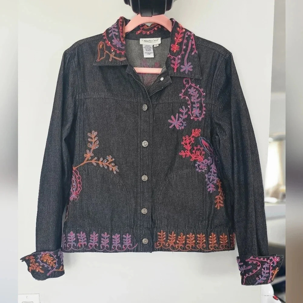 BOHO EMBROIDERED DENIM JACKET